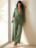 Conjunto Victoria – Blazer Doble Botonadura con Pantalón Pierna Ancha - MARYLUS