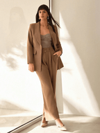 Conjunto Victoria – Blazer Doble Botonadura con Pantalón Pierna Ancha - MARYLUS