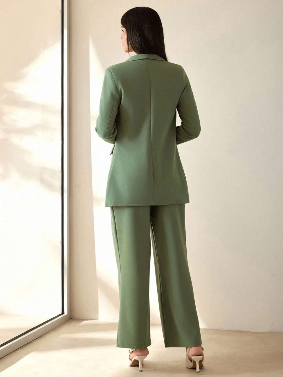 Conjunto Victoria – Blazer Doble Botonadura con Pantalón Pierna Ancha - MARYLUS