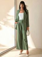 Conjunto Victoria – Blazer Doble Botonadura con Pantalón Pierna Ancha - MARYLUS