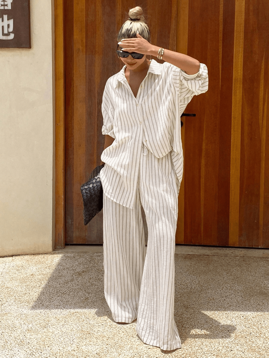 Conjuntos Blusa Oversize y Pantalón Pierna Ancha - MARYLUS