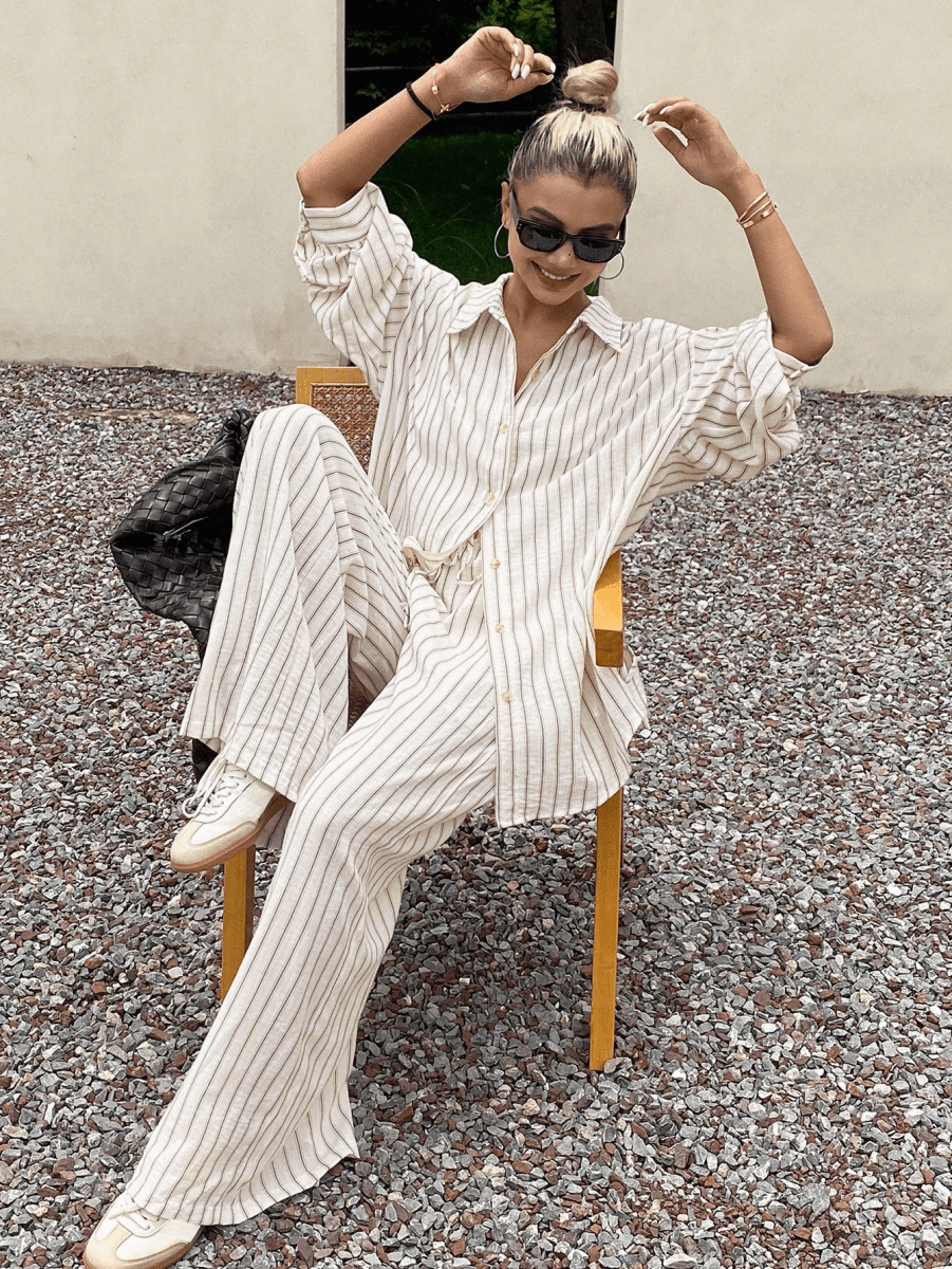 Conjuntos Blusa Oversize y Pantalón Pierna Ancha - MARYLUS