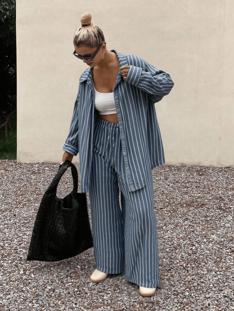 Conjuntos Blusa Oversize y Pantalón Pierna Ancha - MARYLUS