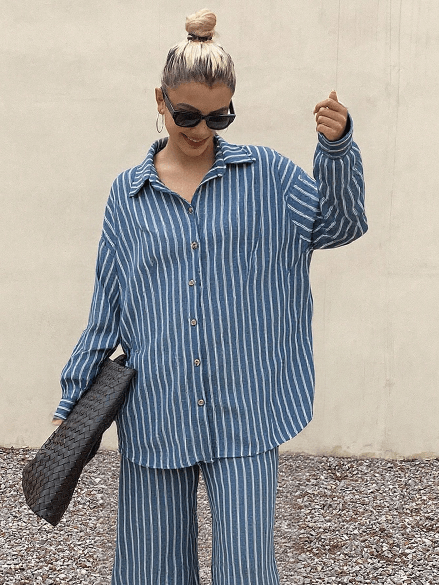 Conjuntos Blusa Oversize y Pantalón Pierna Ancha - MARYLUS