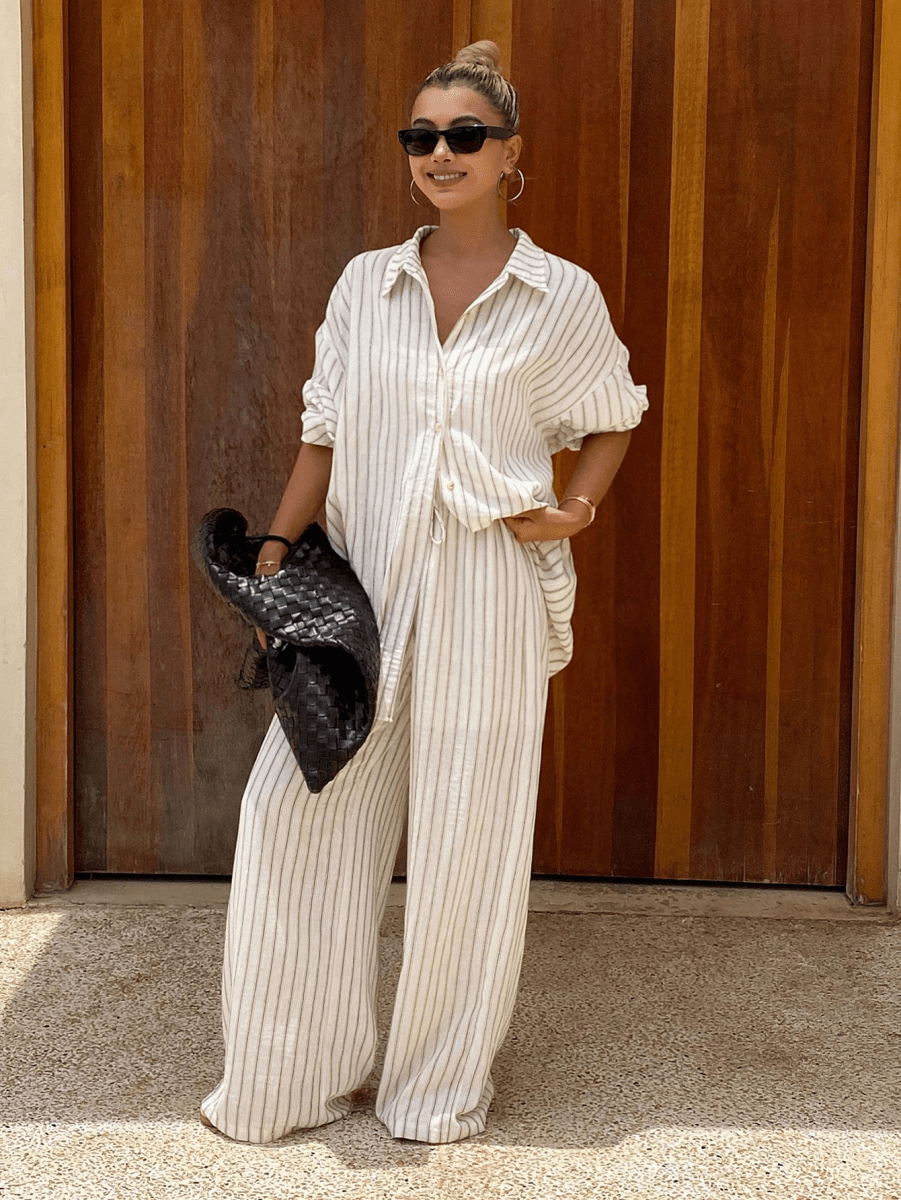 Conjuntos Blusa Oversize y Pantalón Pierna Ancha - MARYLUS