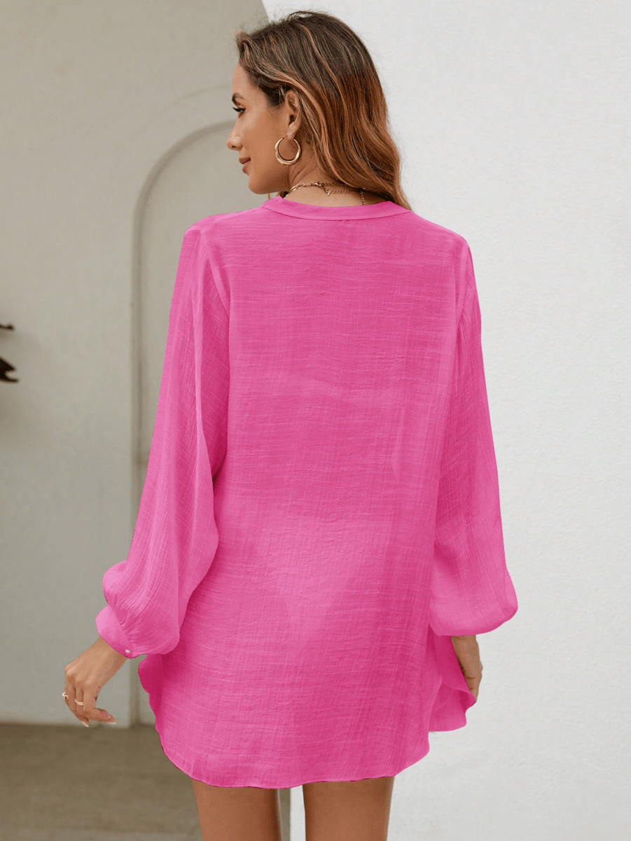 Kimono Brisa – Cuello V con Botones y Manga Larga - MARYLUS