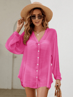 Kimono Brisa – Cuello V con Botones y Manga Larga - MARYLUS
