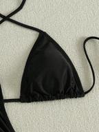 Set Estrella – Bikini Triangular con Falda Larga y Broche Dorado - MARYLUS