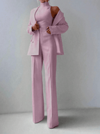 Set Lumière – Blazer, Top Cuello Alto y Pantalón Pierna Ancha - MARYLUS