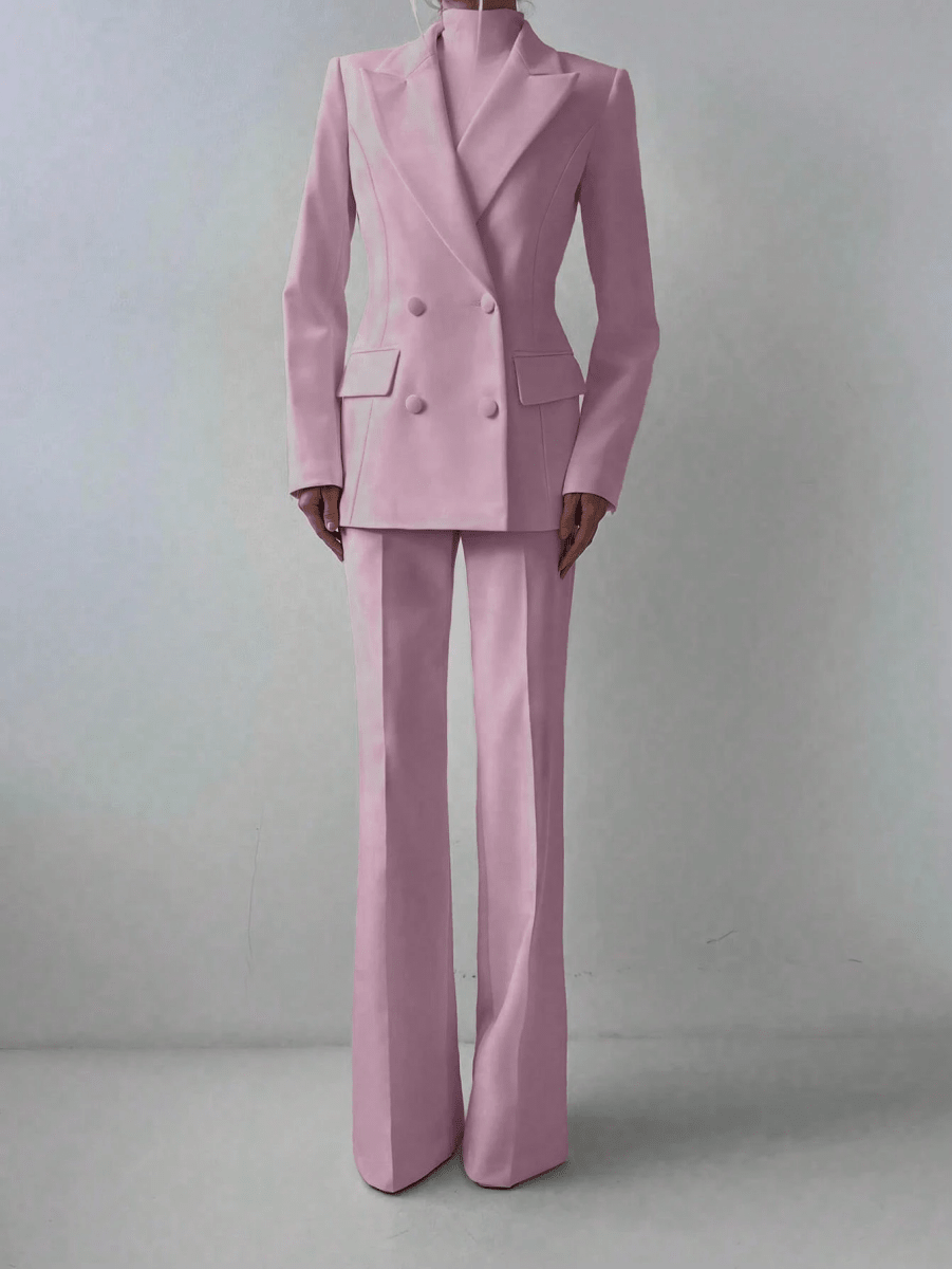 Set Lumière – Blazer, Top Cuello Alto y Pantalón Pierna Ancha - MARYLUS