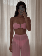 Set TriSolange – Bikini Bandeau Pantalón Semitransparente - MARYLUS
