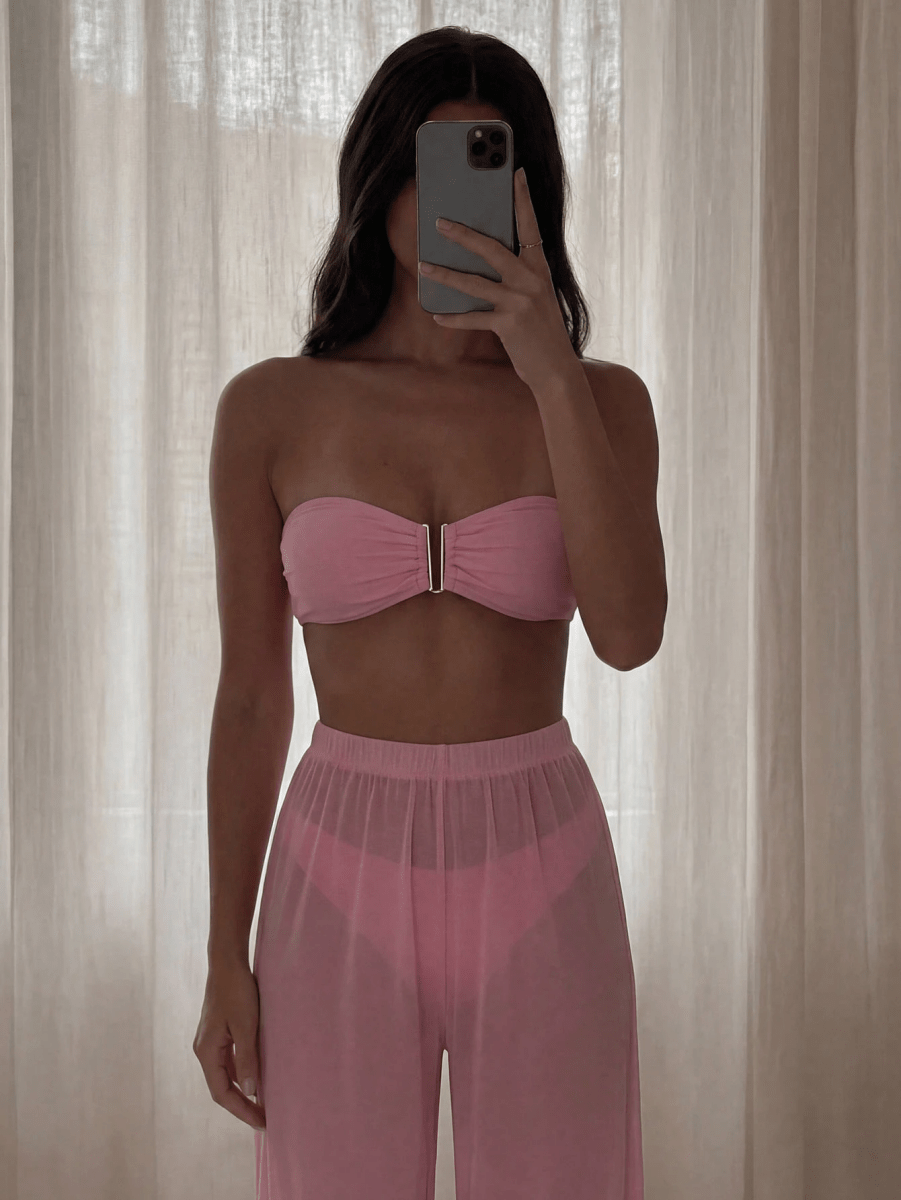 Set TriSolange – Bikini Bandeau Pantalón Semitransparente - MARYLUS