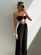 Set TriSolange – Bikini Bandeau Pantalón Semitransparente - MARYLUS