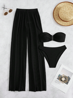 Set TriSolange – Bikini Bandeau Pantalón Semitransparente - MARYLUS