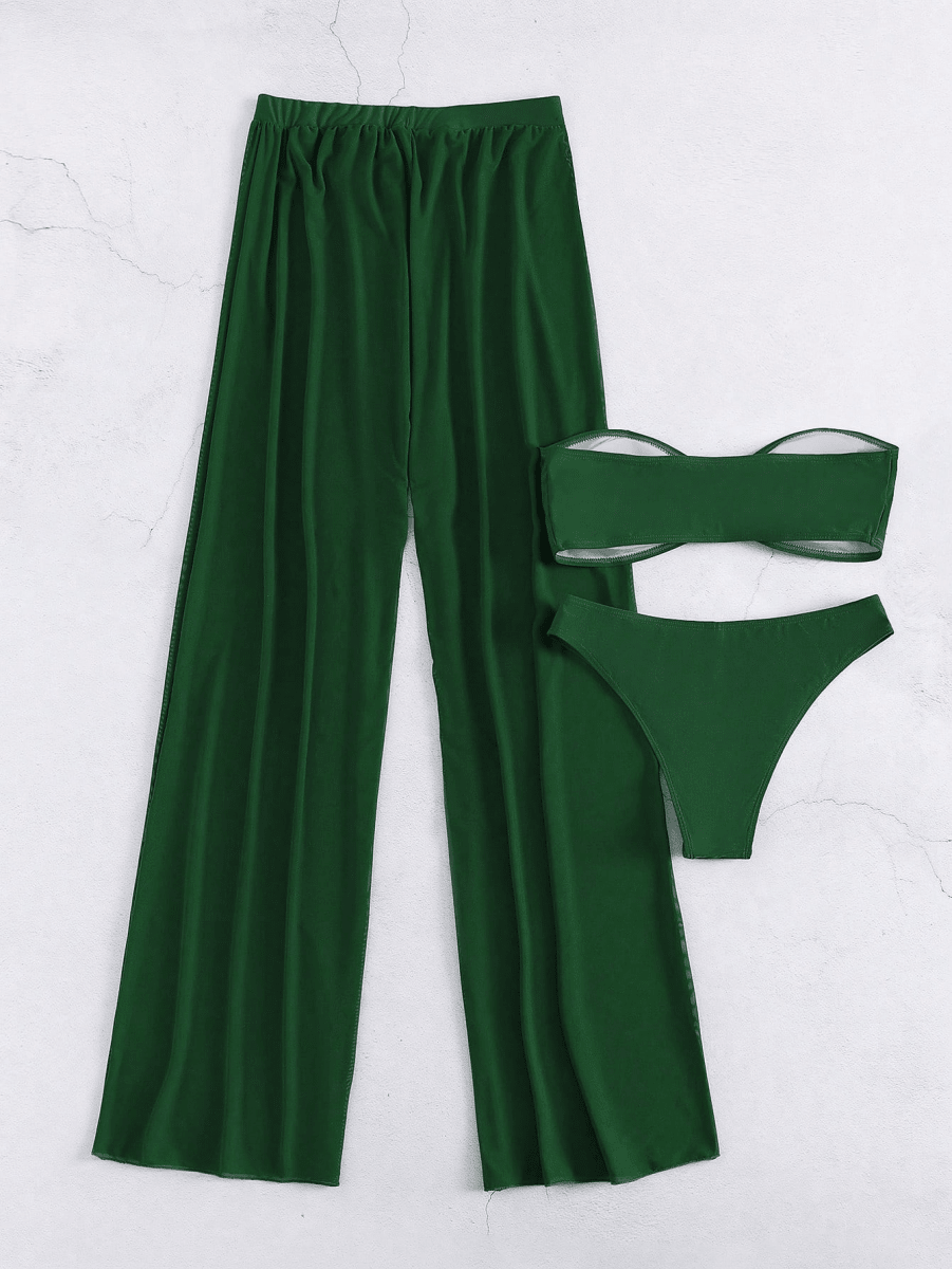 Set TriSolange – Bikini Bandeau Pantalón Semitransparente - MARYLUS