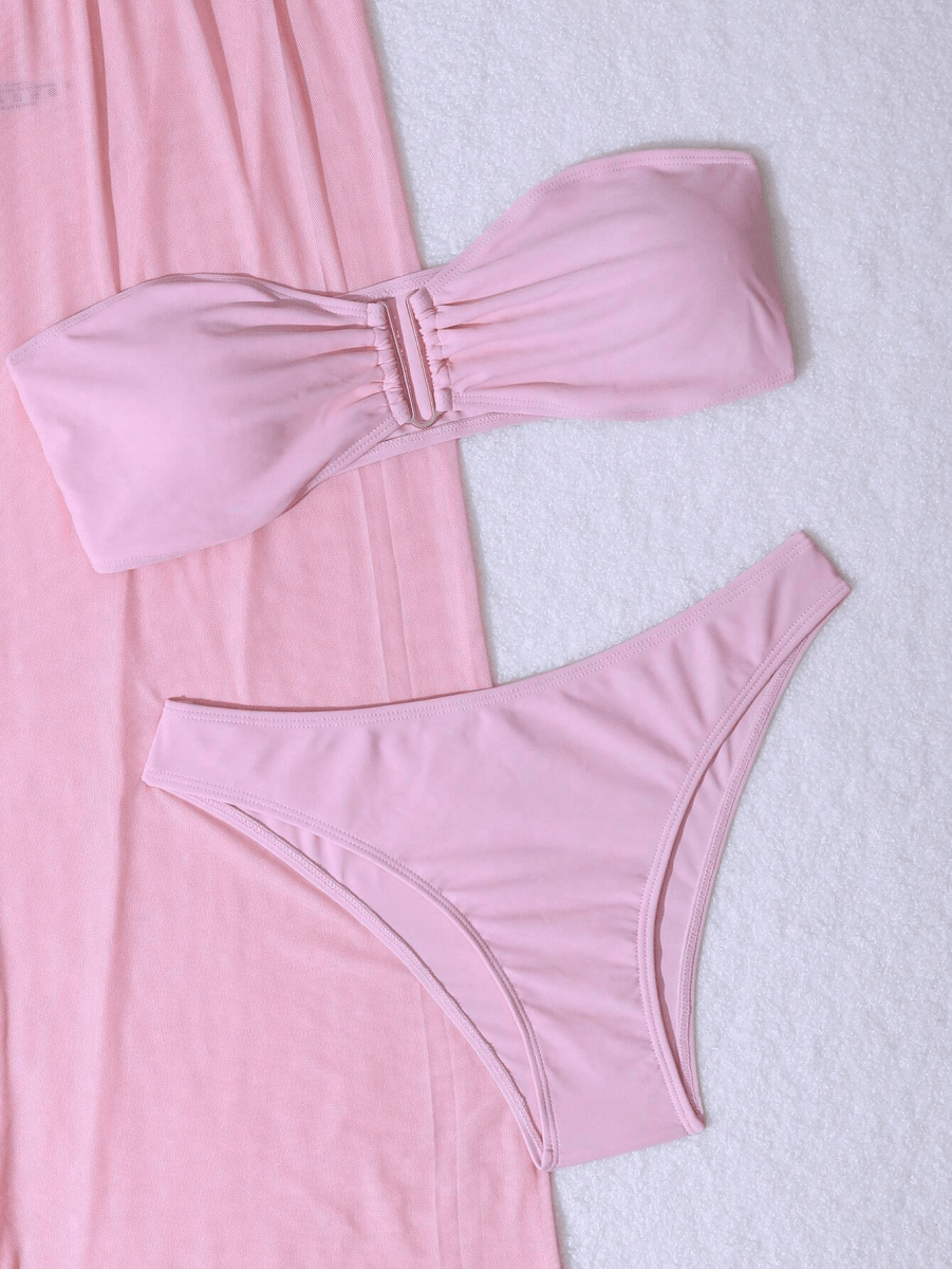 Set TriSolange – Bikini Bandeau Pantalón Semitransparente - MARYLUS