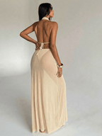 Vestido Aura – Drapeado con Espalda Descubierta - MARYLUS