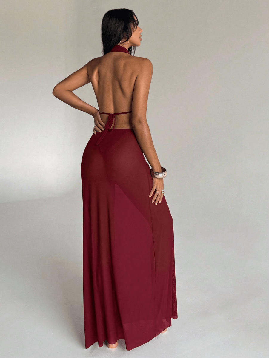 Vestido Aura – Drapeado con Espalda Descubierta - MARYLUS