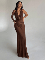 Vestido Aura – Drapeado con Espalda Descubierta - MARYLUS
