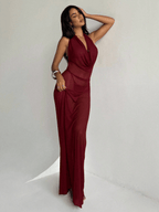 Vestido Aura – Drapeado con Espalda Descubierta - MARYLUS
