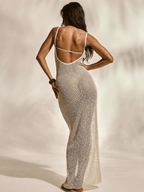 Vestido Capri – Tejido Calado Tirantes Finos Espalda Descubierta - MARYLUS
