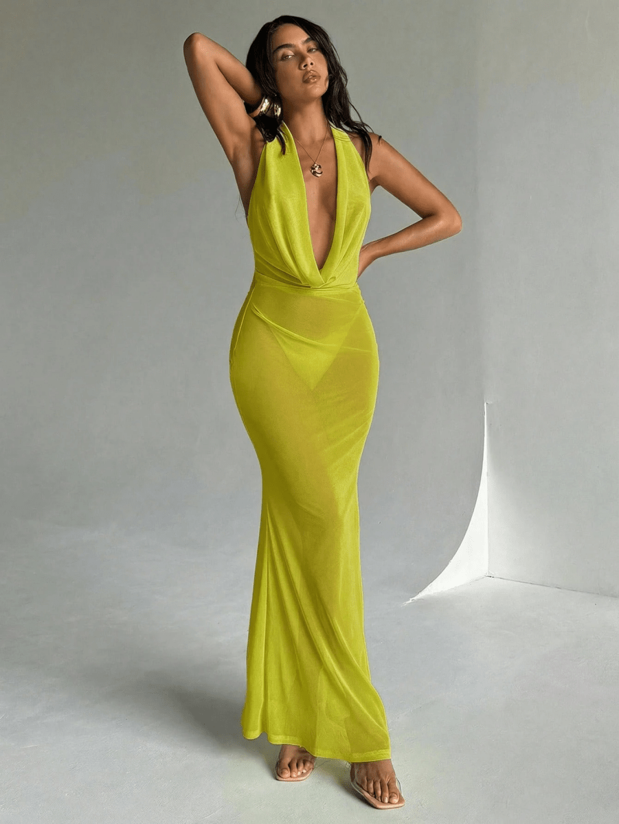 Vestido Sirena – Drapeado con Bajo Cola de Sirena - MARYLUS
